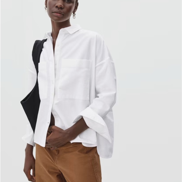 EVERLANE The Boxy Oxford - Color White - Size XXS - Picture 1 of 8